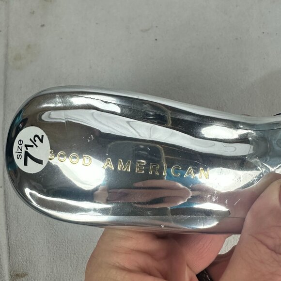 Good American Womens 7.5 Transparent Pointed-Toe Mule Heels - Picture 3 of 8